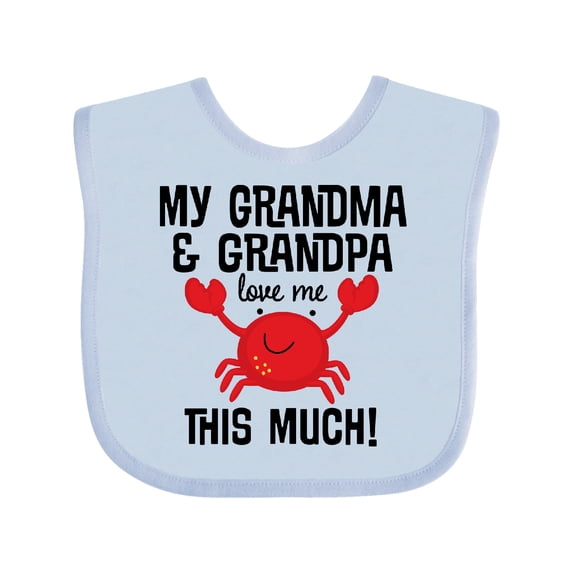 Inktastic Grandma Grandpa Love Me Boys Boys or Girls Baby Bib