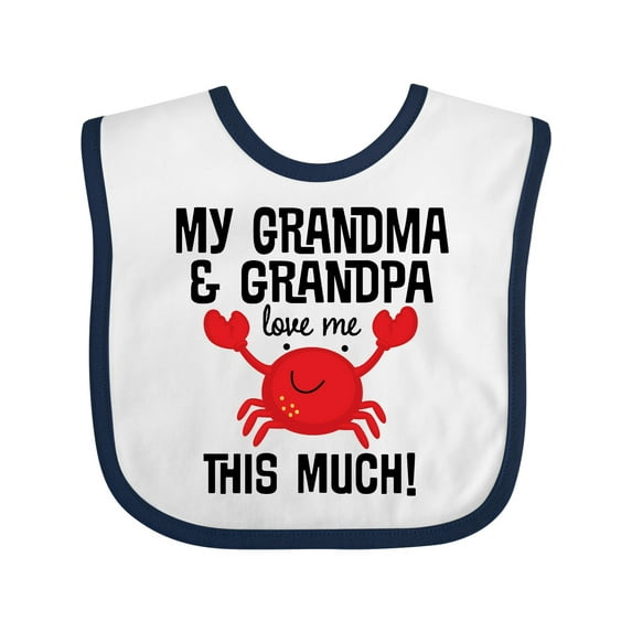 Inktastic Grandma Grandpa Love Me Boys Boys or Girls Baby Bib