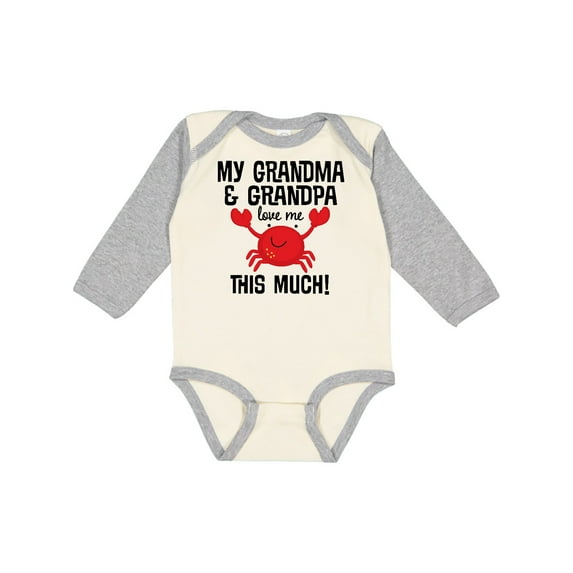 Inktastic Grandma Grandpa Love Me Boys Boys or Girls Long Sleeve Baby Bodysuit