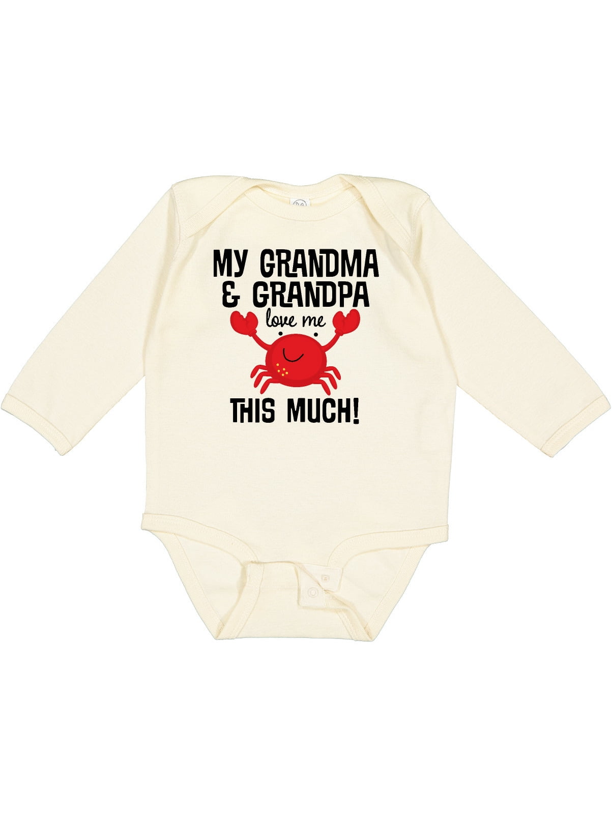Long Sleeve Baby Bodysuit Inktastic My Grandpa Loves Me Long Sleeve Creeper Cute Elephant Baby A 818947