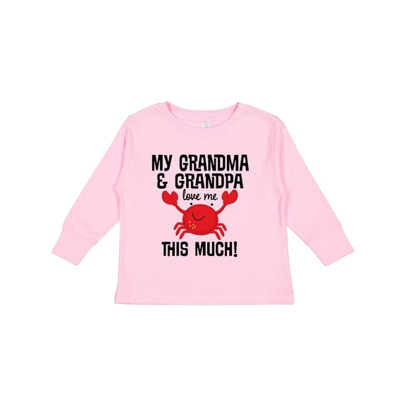 Inktastic Grandma Grandpa Love Me Boys Boys or Girls Long Sleeve Toddler T-Shirt