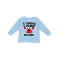 thumbnail image 1 of Inktastic Grandma Grandpa Love Me Boys Boys or Girls Long Sleeve Toddler T-Shirt, 1 of 5