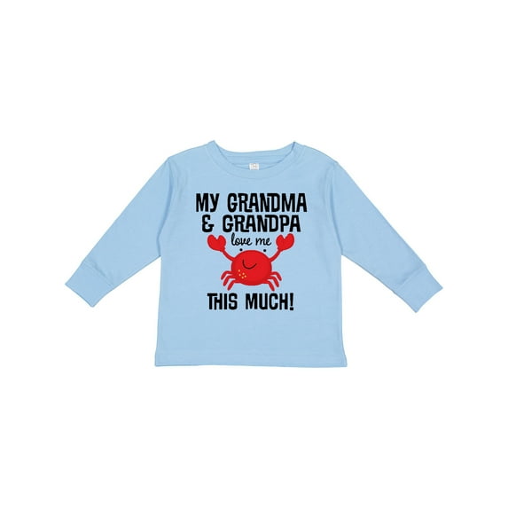 Inktastic Grandma Grandpa Love Me Boys Boys or Girls Long Sleeve Toddler T-Shirt