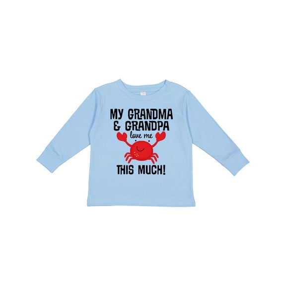 Inktastic Grandma Grandpa Love Me Boys Boys or Girls Long Sleeve Toddler T-Shirt