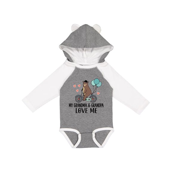 Inktastic Grandma Grandpa Love Me Boys Long Sleeve Baby Bodysuit