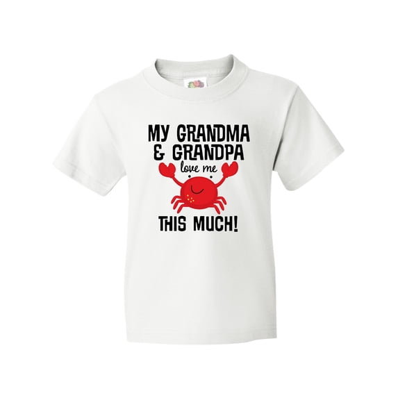Inktastic Grandma Grandpa Love Me Boys Youth T-Shirt