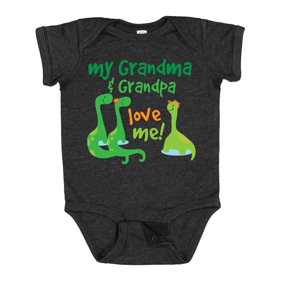 Inktastic Grandma Grandpa Love Me Dinosaurs Boys Baby Bodysuit