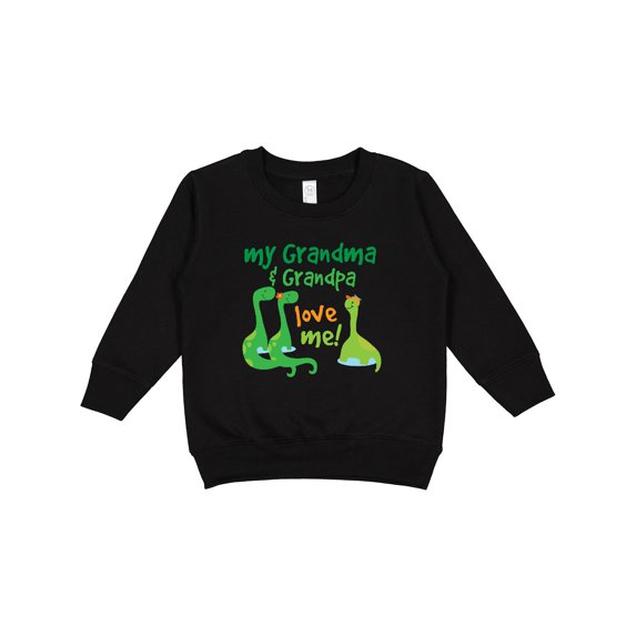 Inktastic Grandma Grandpa Love Me Dinosaurs Toddler Sweatshirt