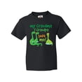thumbnail image 1 of Inktastic Grandma Grandpa Love Me Dinosaurs Youth T-Shirt, 1 of 5