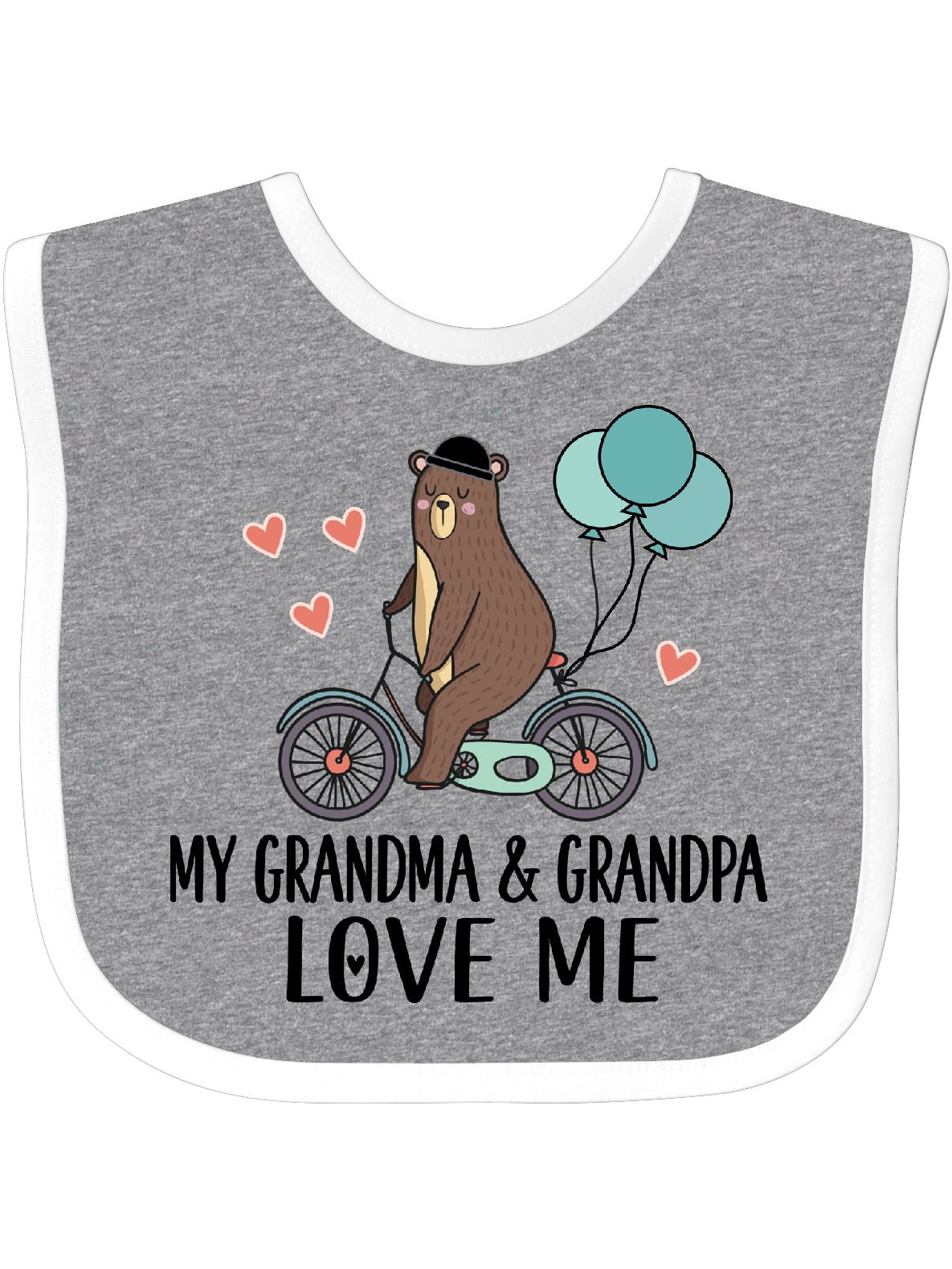 Inktastic Grandma Grandpa Love Me Gift Baby Boy Bib