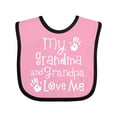 thumbnail image 1 of Inktastic Grandma Grandpa Love Me Girls Boys or Girls Baby Bib, 1 of 4