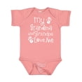 thumbnail image 1 of Inktastic Grandma Grandpa Love Me Girls Boys or Girls Baby Bodysuit, 1 of 5