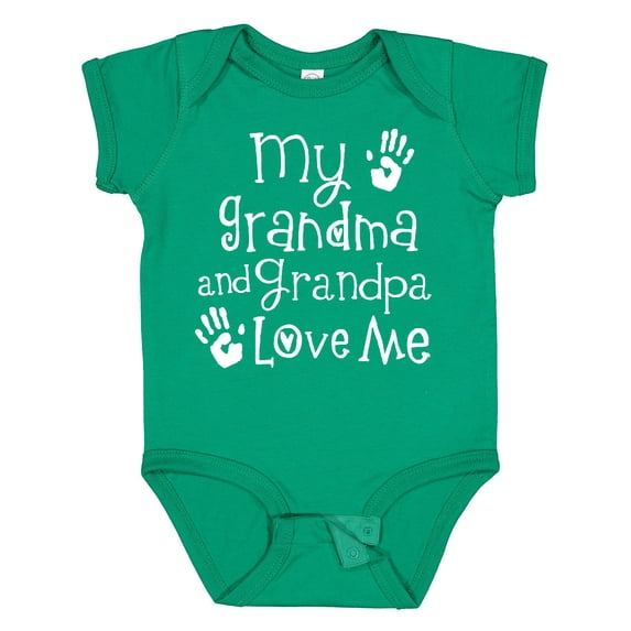 Inktastic Grandma Grandpa Love Me Girls Boys or Girls Baby Bodysuit