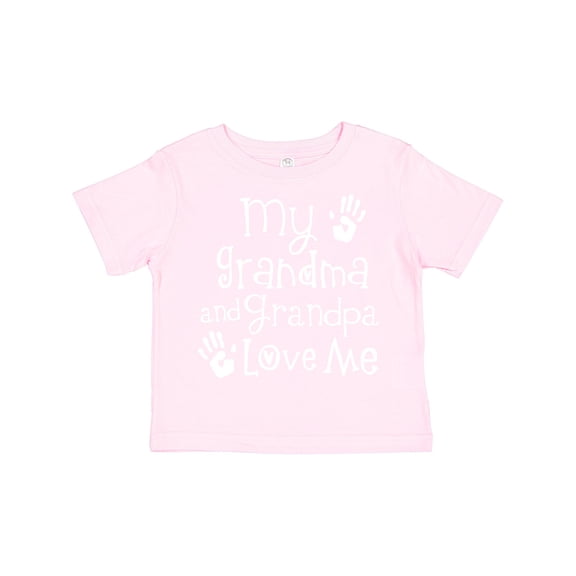 Inktastic Grandma Grandpa Love Me Girls Boys or Girls Toddler T-Shirt