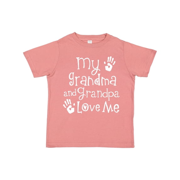 Inktastic Grandma Grandpa Love Me Girls Boys or Girls Toddler T-Shirt