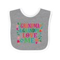 thumbnail image 1 of Inktastic Grandma Grandpa Love Me Girls Girls Baby Bib, 1 of 4