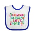 thumbnail image 1 of Inktastic Grandma Grandpa Love Me Girls Girls Baby Bib, 1 of 4