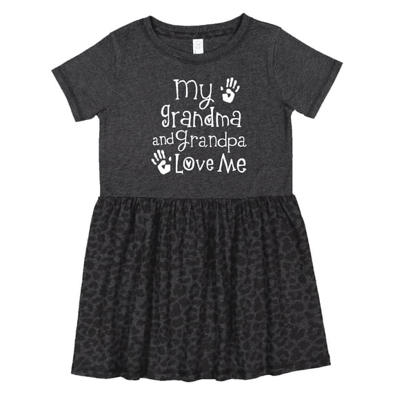 Inktastic Grandma Grandpa Love Me Girls Girls Toddler Dress