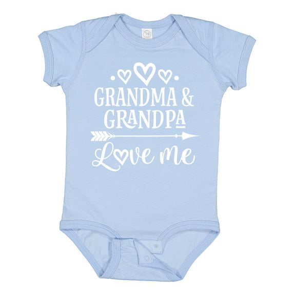 Inktastic Grandma Grandpa Love Me Grandchild Boys or Girls Baby Bodysuit