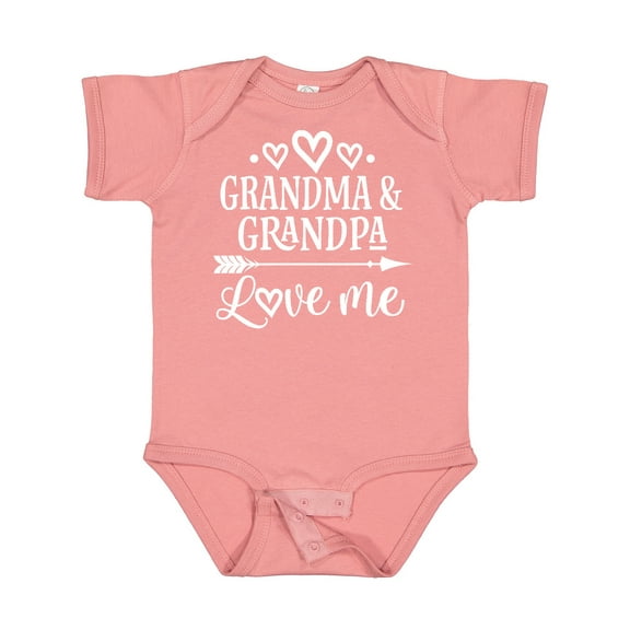 Inktastic Grandma Grandpa Love Me Grandchild Boys or Girls Baby Bodysuit