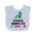 thumbnail image 1 of Inktastic Grandma Little Bookworm Kids Reading Boys or Girls Baby Bib, 1 of 4