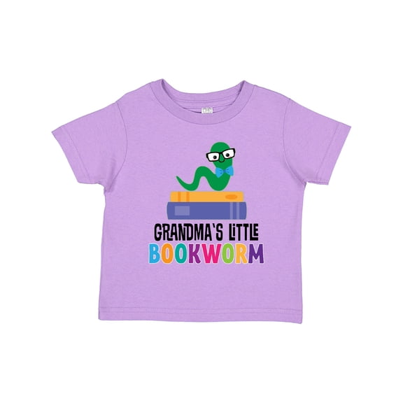 Inktastic Grandma Little Bookworm Kids Reading Boys or Girls Toddler T-Shirt