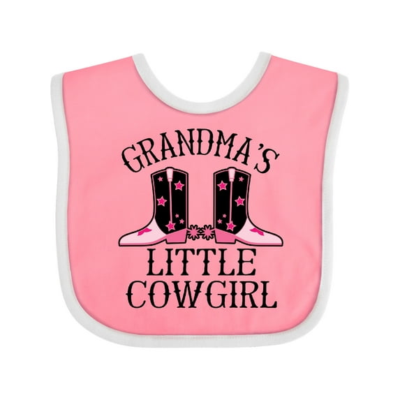 Inktastic Grandma Little Cowgirl Baby Clothes Girls Baby Bib