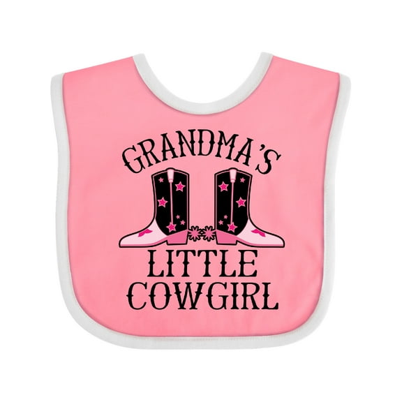 Inktastic Grandma Little Cowgirl Baby Clothes Girls Baby Bib