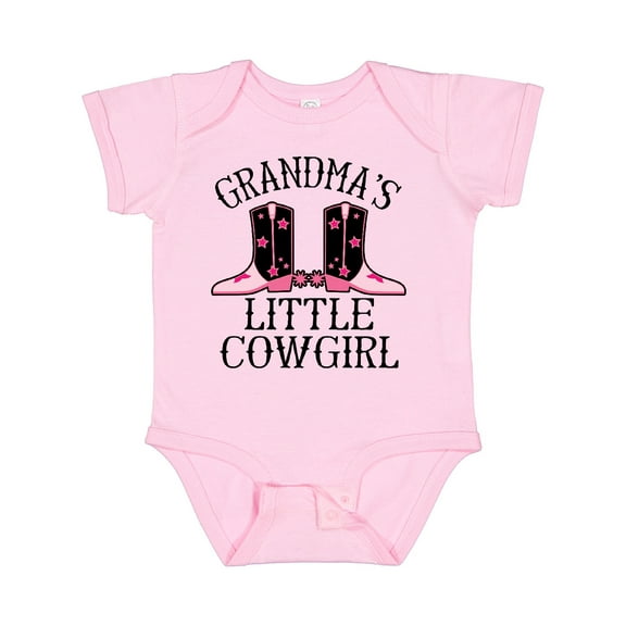 Inktastic Grandma Little Cowgirl Baby Clothes Girls Baby Bodysuit