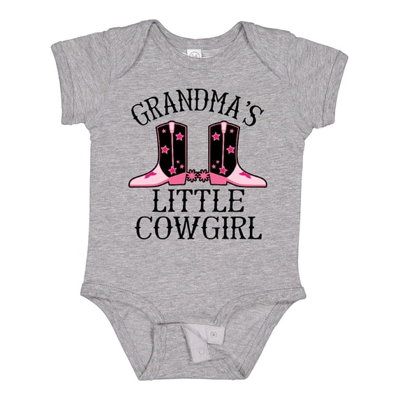 Inktastic Grandma Little Cowgirl Baby Clothes Girls Baby Bodysuit