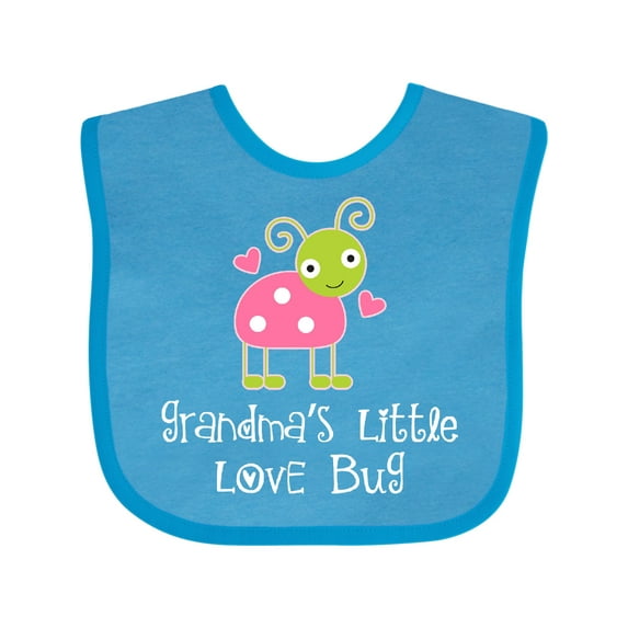 Inktastic Grandma Little Love Bug Grandchild Girls Baby Bib