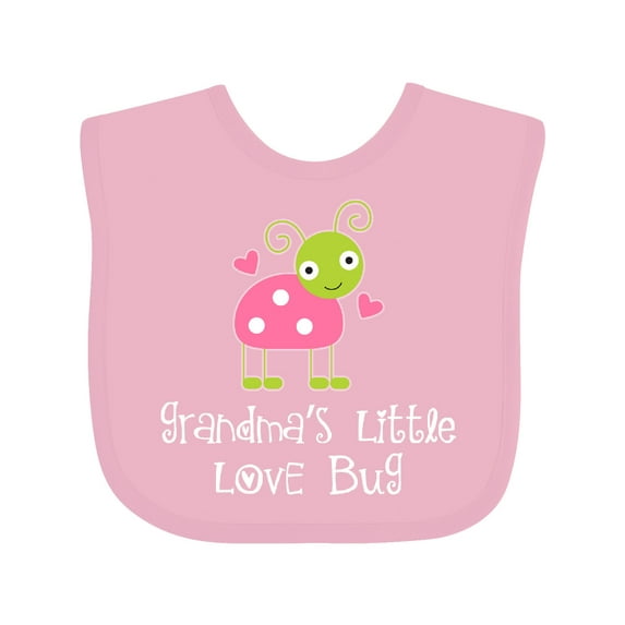 Inktastic Grandma Little Love Bug Grandchild Girls Baby Bib