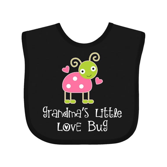 Inktastic Grandma Little Love Bug Grandchild Girls Baby Bib