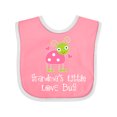 thumbnail image 1 of Inktastic Grandma Little Love Bug Grandchild Girls Baby Bib, 1 of 4