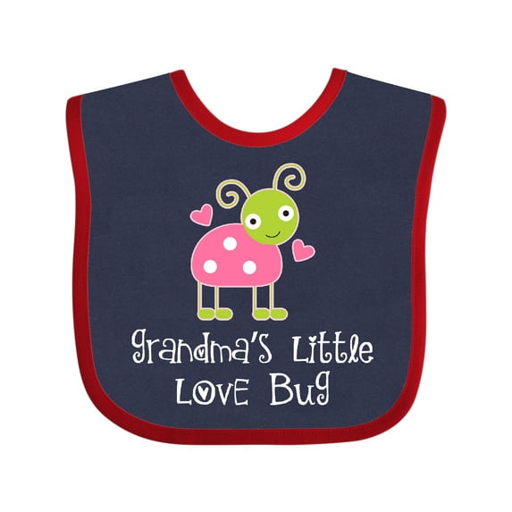 Inktastic Grandma Little Love Bug Grandchild Girls Baby Bib