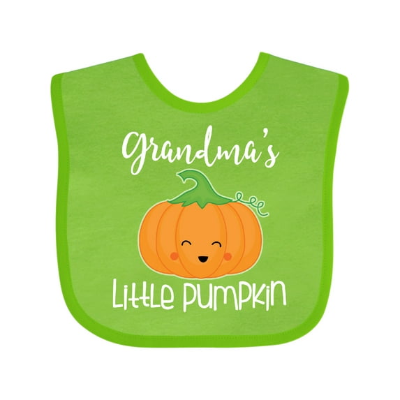 Inktastic Grandma Little Pumpkin Halloween Boys or Girls Baby Bib