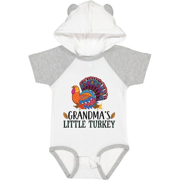 Inktastic Grandma Little Turkey Thanksgiving Boys or Girls Baby Bodysuit