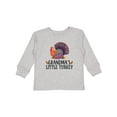 thumbnail image 1 of Inktastic Grandma Little Turkey Thanksgiving Boys or Girls Long Sleeve Toddler T-Shirt, 1 of 5
