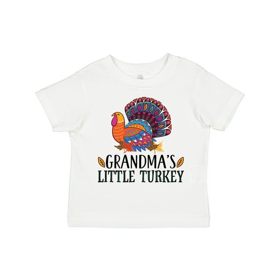 Inktastic Grandma Little Turkey Thanksgiving Boys or Girls Toddler T-Shirt