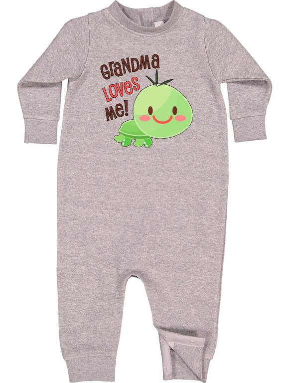 Grandma Loves Me Cute Turtle Baby Fleece Romper