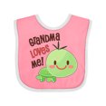 thumbnail image 1 of Inktastic Grandma Loves Me- Cute Turtle Boys or Girls Baby Bib, 1 of 4