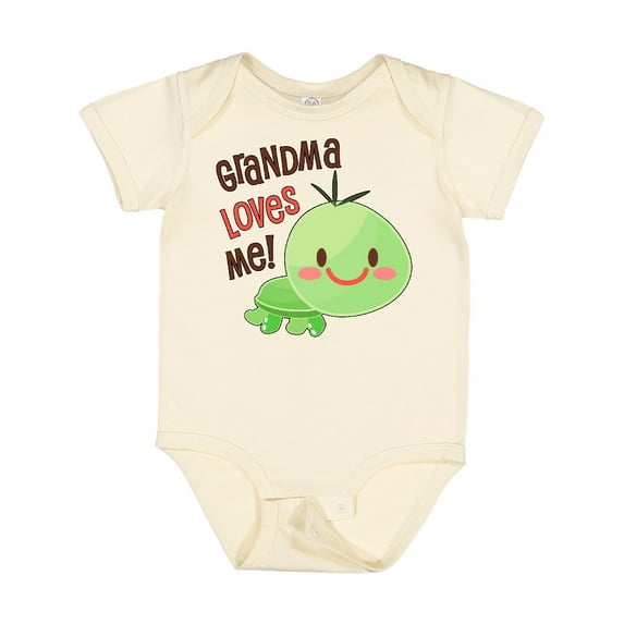 Inktastic Grandma Loves Me- Cute Turtle Boys or Girls Baby Bodysuit