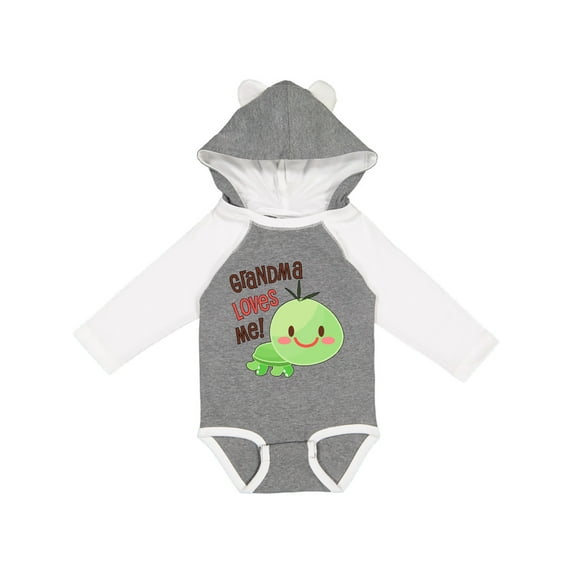 Inktastic Grandma Loves Me Cute Turtle Boys or Girls Long Sleeve Baby Bodysuit