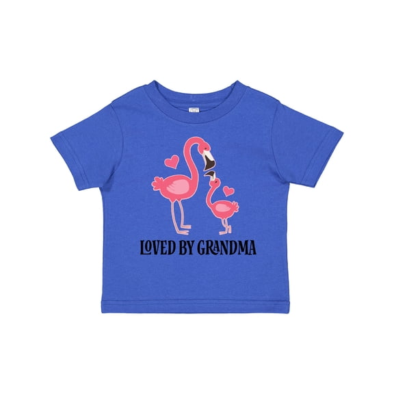 Inktastic Grandma Loves Me Flamingo Grandchild Gift Girls Toddler T-Shirt