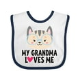 thumbnail image 1 of Inktastic Grandma Loves Me Girls Baby Bib, 1 of 4