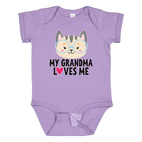 Inktastic Grandma Loves Me Girls Baby Bodysuit