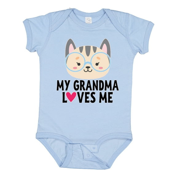 Inktastic Grandma Loves Me Girls Baby Bodysuit