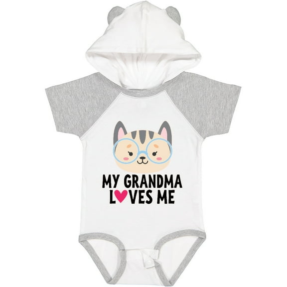 Inktastic Grandma Loves Me Girls Baby Bodysuit
