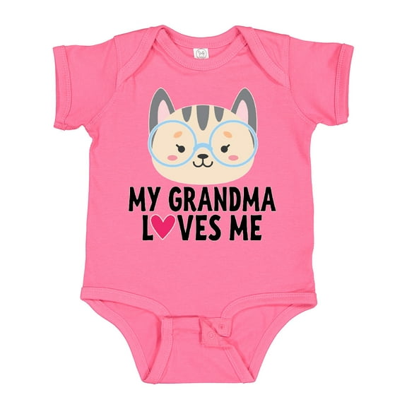 Inktastic Grandma Loves Me Girls Baby Bodysuit