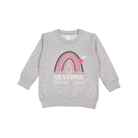 Inktastic Grandma Loves Me Girls Boho Rainbow Toddler Sweatshirt
